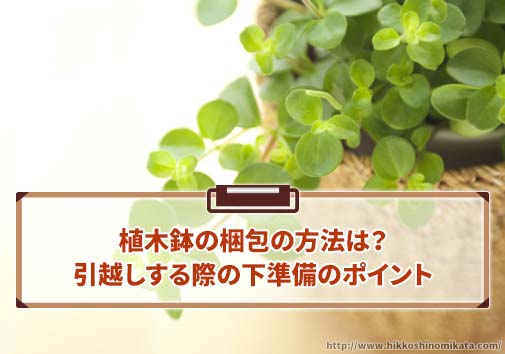 植木鉢を引越すための梱包の方法