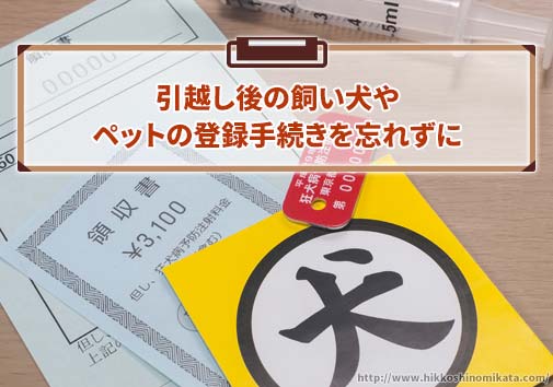 引越し後の飼い犬やペットの登録手続きを忘れずに